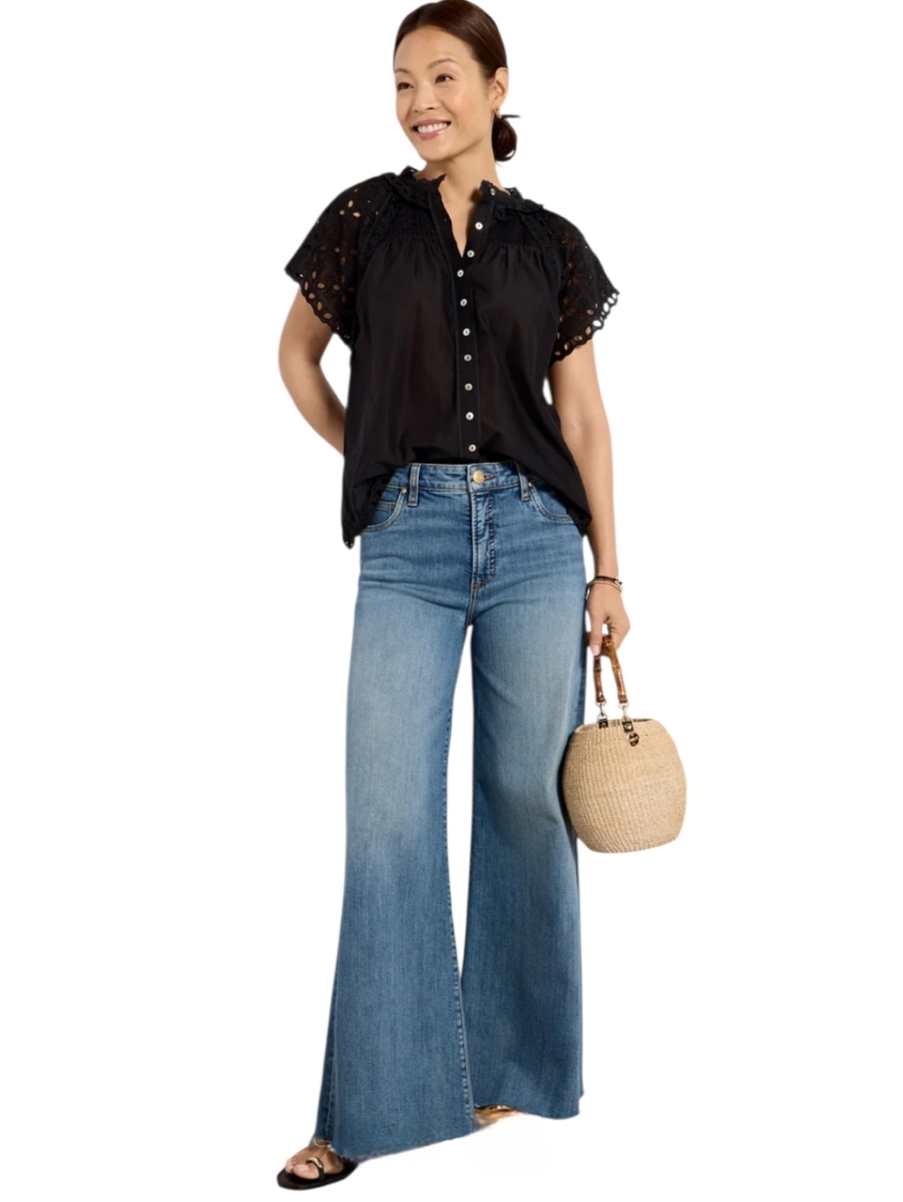 Kut From the Kloth Ryan Fab Ab Wide Leg Jeans